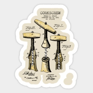 Corkscrew - Patent Design Sticker